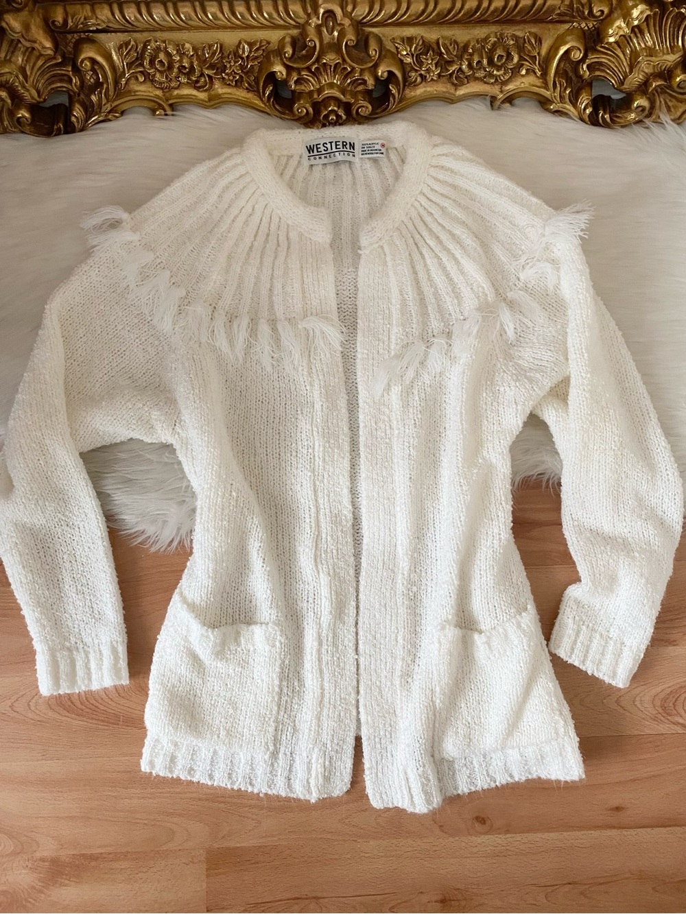 Western Connection Fringe Open Cardigan Sweater